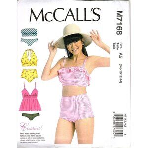 McCall's M7168 Misses 6 to 14 Bikini Swimsuits Uncut Sewing Pattern